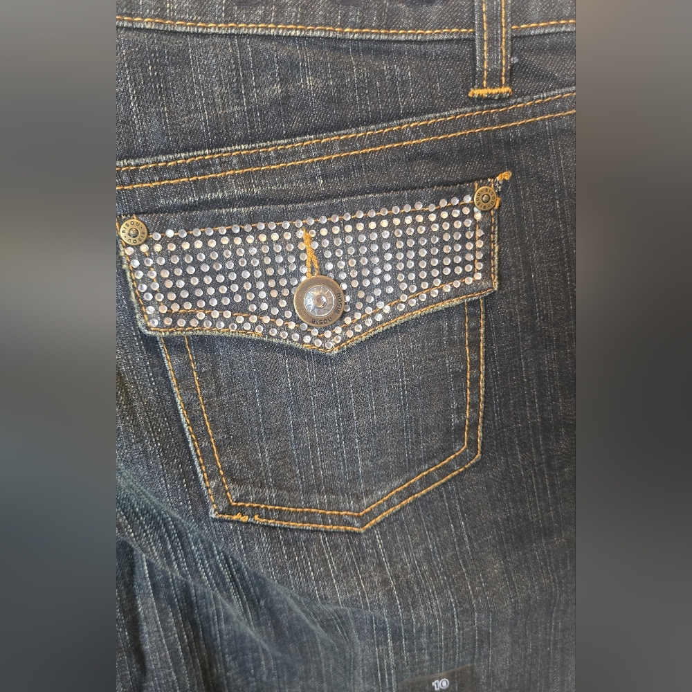 Bisou Bisou Michele Bohbot Stylish Black Denim Women's Jeans NWT - Picture 4 of 6